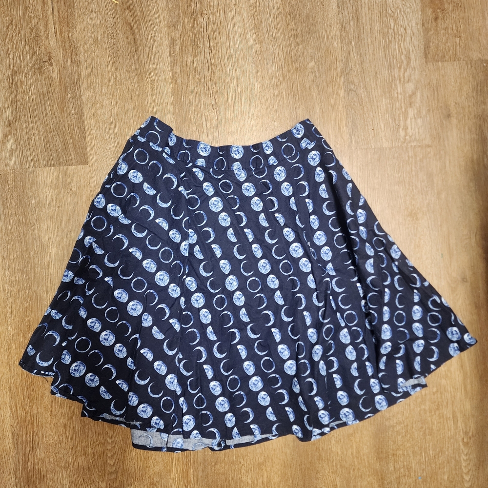 Retrolicious Dark Blue Moon Phase Skirt